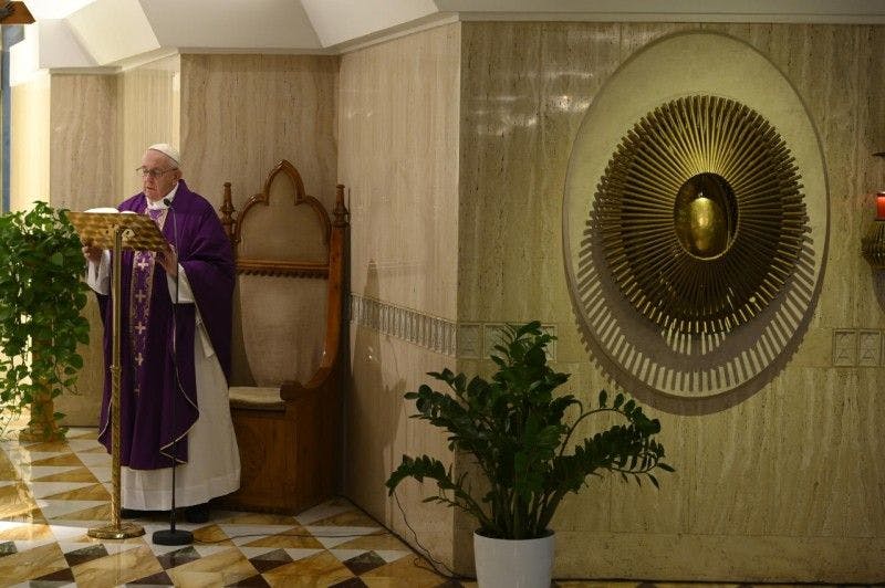 Homélie du pape François à Sainte Marthe � 1 avril 2020