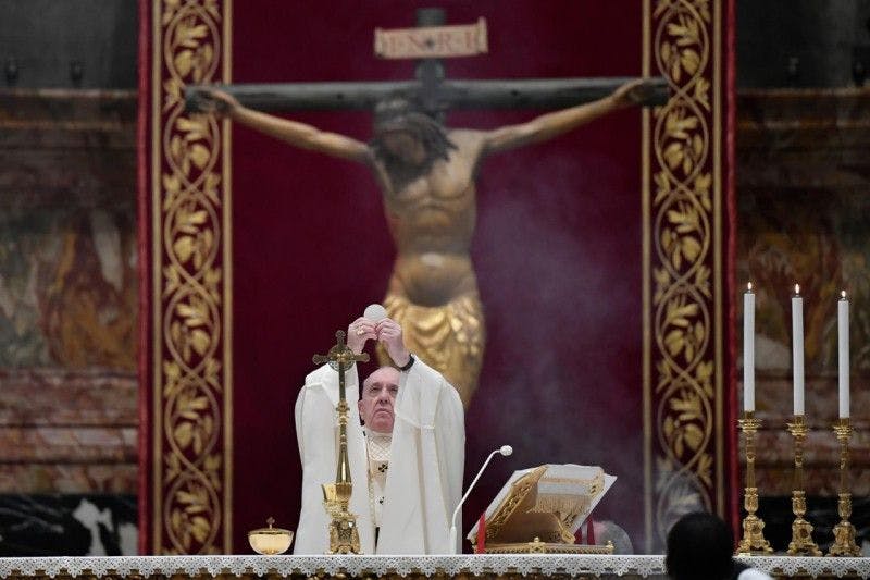 Homélie du pape François à l�autel de la Chaire de St Pierre � 9 avril 2020