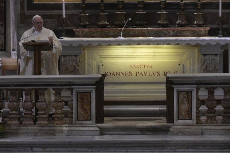 Homélie du pape François à l�autel de Saint Jean-Paul II, en la Basilique vaticane � 18 mai 2020